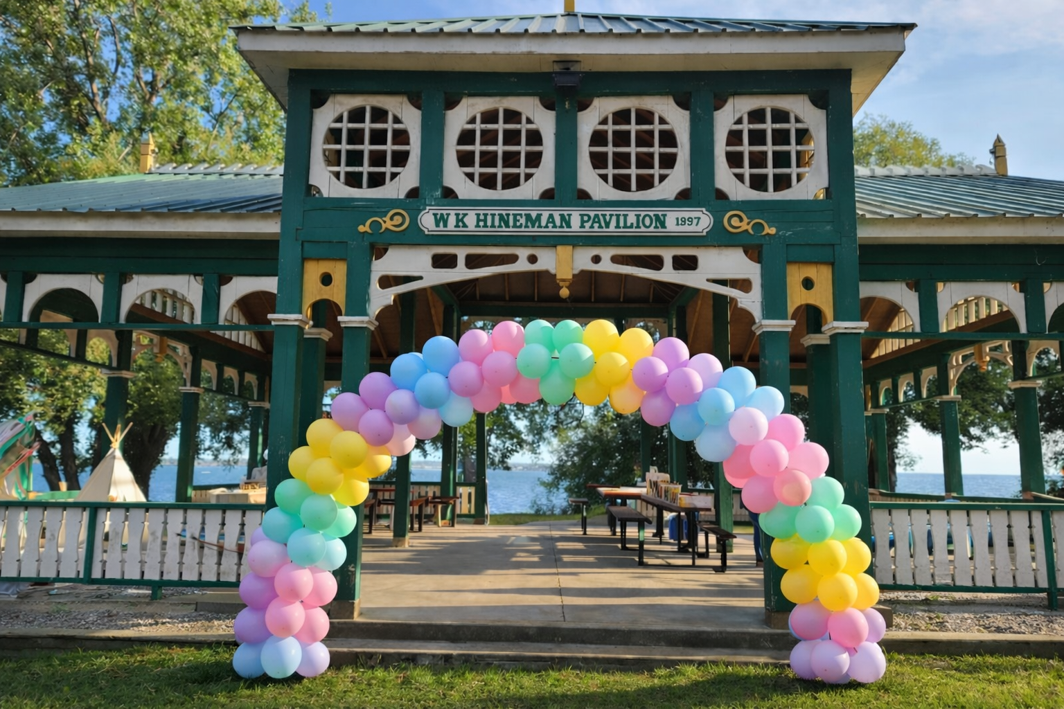 Birthday, baby shower, gender reveal backdrop setup